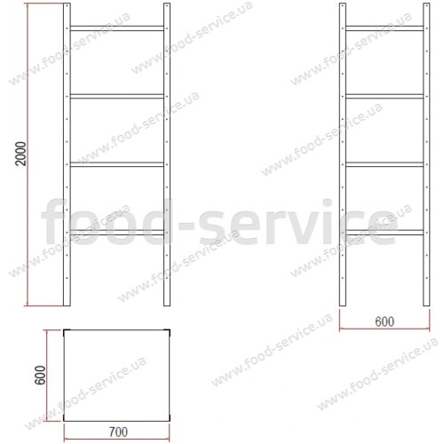 Стеллаж Angelo Po E06SR